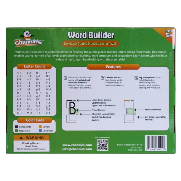 Word Builder Dry Erase Puzzle-3-In-1- Learn, Build, Write - Picture 8 of 8